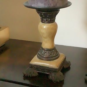 Accents - Two tiered Candlesticks with Matching Candles Accents - Two tiered Candlesticks with Matching Candles